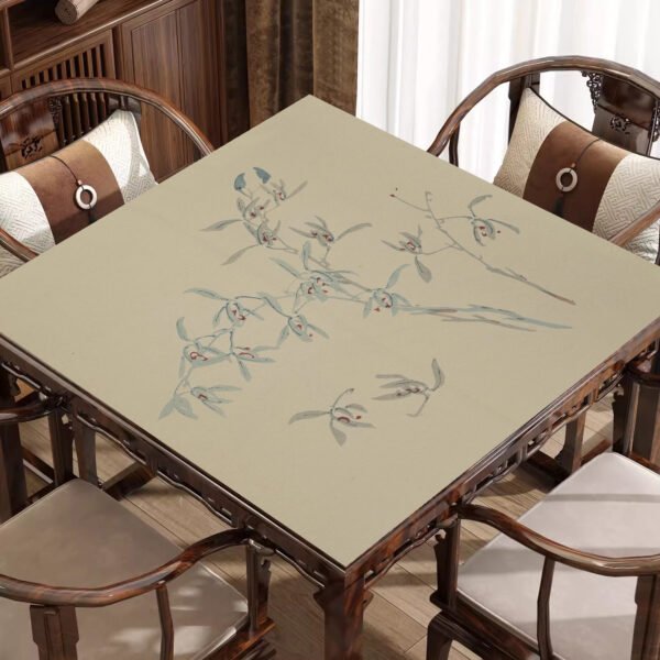 Mahjong Mat Game Table Mat Anti Slip Noise Reduction Mat Domino Mat Chinese Style - 图片 2