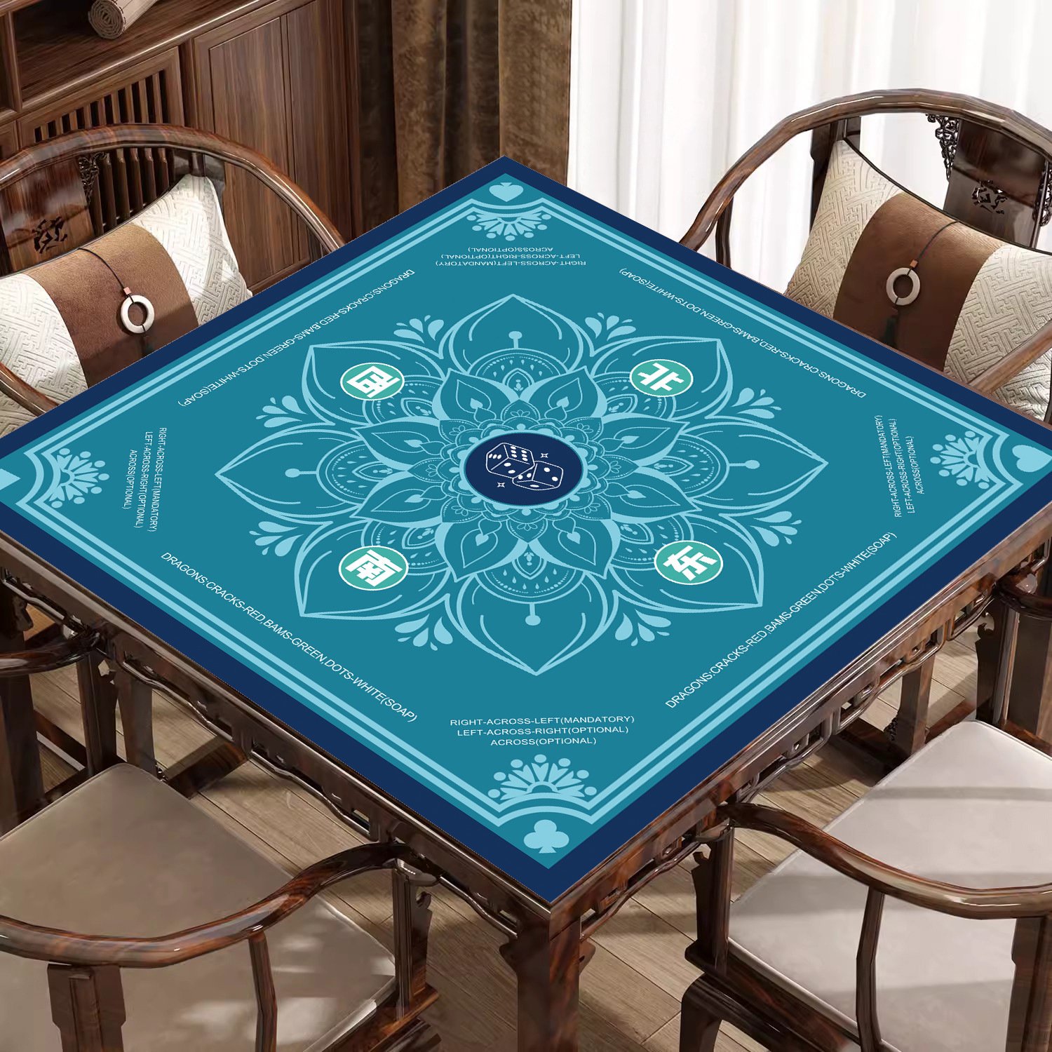 Mahjong Mat Table Mat Poker Mat Domino Board Game Mat Anti-slip Mat Noise Reduction