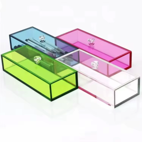 Colored Acrylic Box Storage Box with Handle - 图片 6