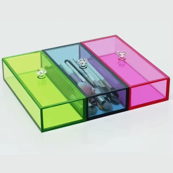 Colored Acrylic Box Storage Box with Handle - 图片 4