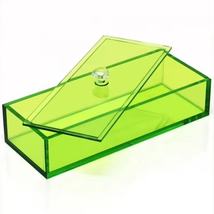 Colored Acrylic Box Storage Box with Handle