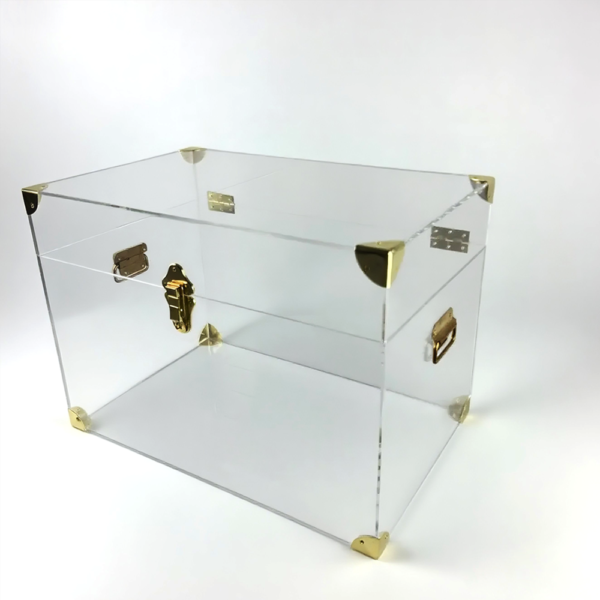 Acrylic Storage Box  with handle Gift Box with Hardware Acrylic Trunk - 图片 3